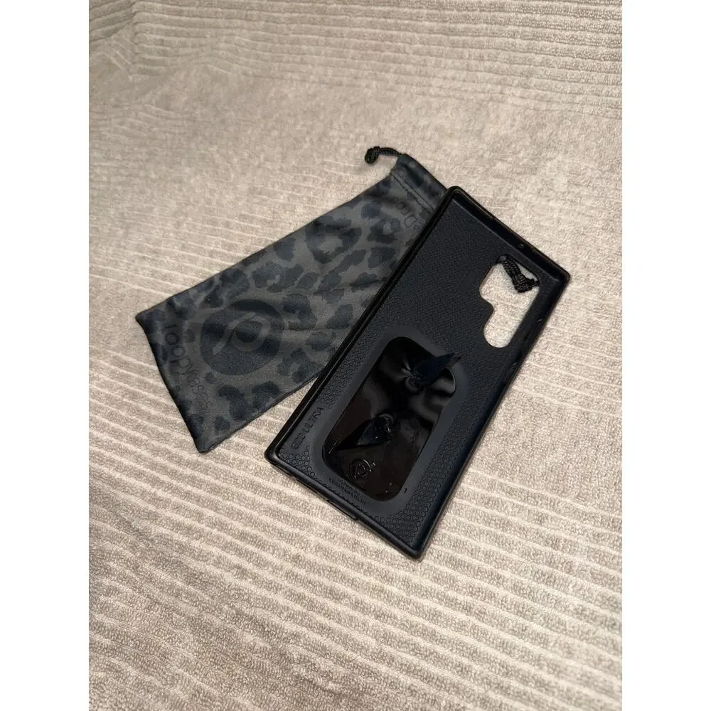 Loopy Phone case S22 Ultra Bundle of 3 Black cheetah Black & Tan